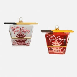 PRESALE: Chinese Takeout Box Ornament 2.5"