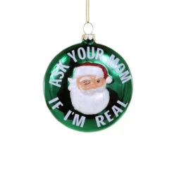Winking Santa Ornament 5"
