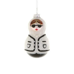 Chic Babushka Ornament 4.25"