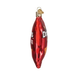 Doritos Nacho Cheese Chips Ornament -The Holiday House Decor red bag of doritos nacho cheese chips ornament old world christmas side view