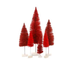Red Rainbow Trees (Set Of 6)